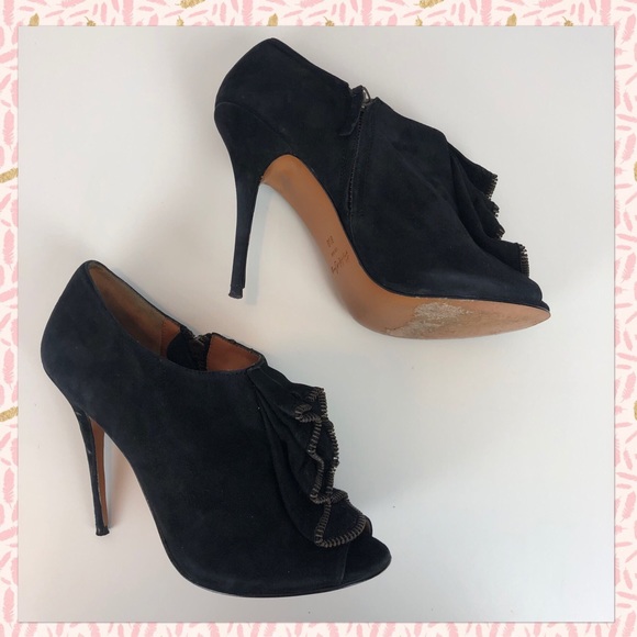 Elizabeth & James Zipper Accent Suede Booties - Picture 6 of 7